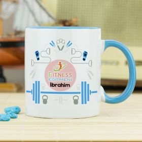 Hediyelen Fitness Antrenörü Mavi Kupa Bardak
