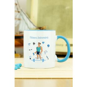 Hediyelen Fitness Antrenörü Mavi Kupa Bardak