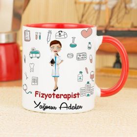 Hediyelen Fizyoterapist Kırmızı Kupa Bardak