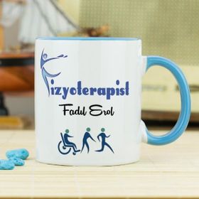 Hediyelen Fizyoterapist Mavi Kupa Bardak