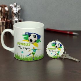 Hediyelen Futbolcu Kupa Bardak ve Anahtarlık Set