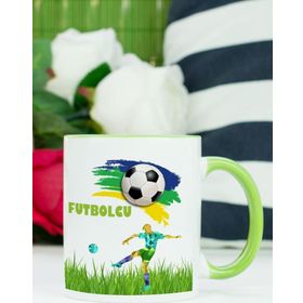 Hediyelen Futbolcu Yeşil Kupa Bardak