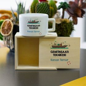 Hediyelen Gemi İnşaatı Teknikeri Çay Kahve Fincanı