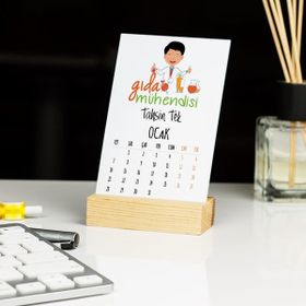 Hediyelen Gıda Mühendisi Erkek Figür Duvar Saati