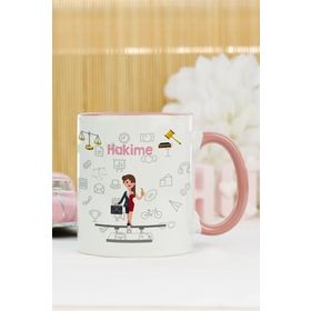 Hediyelen Hakime Pembe Kupa Bardak