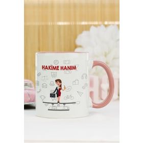 Hediyelen Hakime Pembe Kupa Bardak