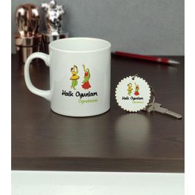 Hediyelen Halk Oyunları Öğretmeni Kupa Bardak ve Anahtarlık Set