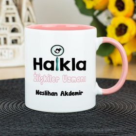 Hediyelen Halkla İlişkiler Uzmanı Pembe Kupa Bardak