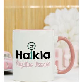 Hediyelen Halkla İlişkiler Uzmanı Pembe Kupa Bardak