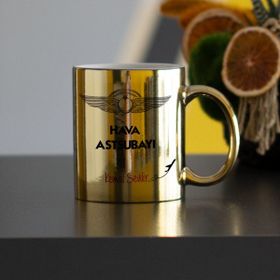 Hediyelen Hava Astsubayı Gold Kupa Bardak