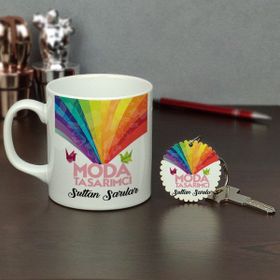 Hediyelen HDYLN321MODAAHTKP Moda Tasarımcı Kupa Bardak ve Anahtarlık Set
