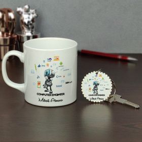 Hediyelen HDYLN42BILGISAYARAHTKP Computer Engineer Kupa Bardak ve Anahtarlık Set