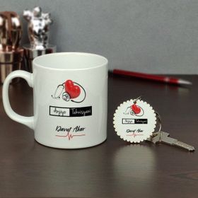 Hediyelen HDYLN560ANJIYOAHTKP Anjiyo Teknisyeni Kupa Bardak ve Anahtarlık Set