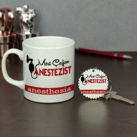 Hediyelen HDYLN563NAESTEZIAHTKP Anestezist Kupa Bardak ve Anahtarlık Set