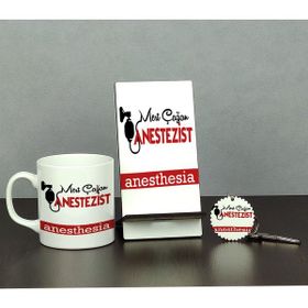 Hediyelen HDYLN567ANESTEZIAHTKP Anestezist Kupa Bardak ve Anahtarlık Set
