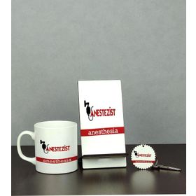 Hediyelen HDYLN567ANESTEZIAHTKP Anestezist Kupa Bardak ve Anahtarlık Set