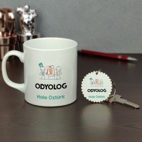 Hediyelen HDYLN599ODYOAHTKP Odyolog Kupa Bardak ve Anahtarlık Set