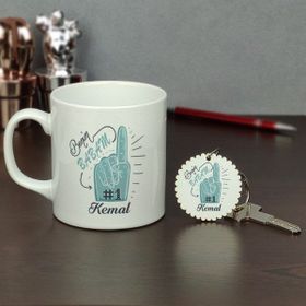 Hediyelen HDYLN8BABAAHTKP Benim Babam Bir Tane Kupa Bardak ve Anahtarlık Set