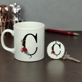 Hediyelen HDYLN991014CCAHTKP Ç Harfi Kupa Bardak ve Anahtarlık Set