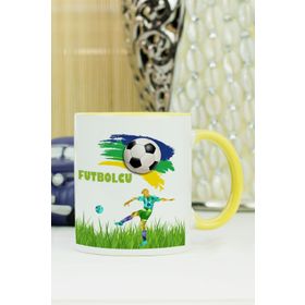Hediyelen HDYLNSR1002FUTBOL Futbolcu Kupa Bardak Sarı