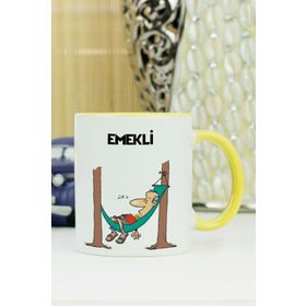Hediyelen HDYLNSR154EMEKLI Emekli Kupa Bardak Sarı