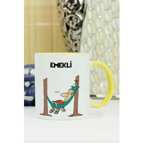 Hediyelen HDYLNSR154EMEKLI Emekli Kupa Bardak Sarı