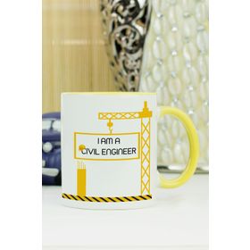 Hediyelen HDYLNSR249INSAAT I Am A Civil Engineer Kupa Bardak Sarı