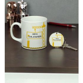 Hediyelen HDYLNSR249INSAAT I Am A Civil Engineer Kupa Bardak Sarı