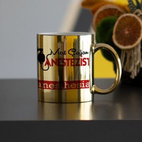 Hediyelen HDYLNSR563NAESTEZİ Sarı Anestezist Kupa Bardak