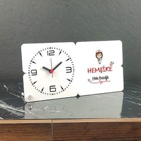 Hediyelen Hemşire Hediye Ahşap Masa Saati