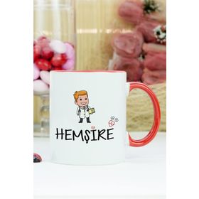 Hediyelen Hemşire Kırmızı Kupa Bardak