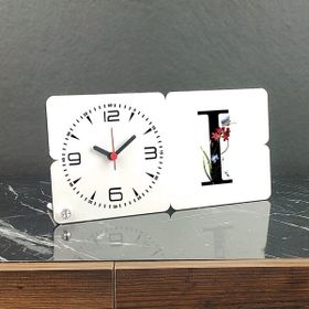 Hediyelen I Harfi Ahşap Masa Saati