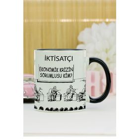 Hediyelen İktisatçı Siyah Kupa Bardak