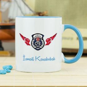 Hediyelen İnfaz Koruma Memuru Mavi Kupa Bardak