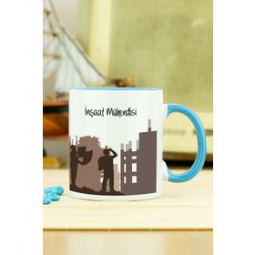 Hediyelen İnşaat Mühendisi Mavi Kupa Bardak