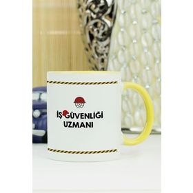 Hediyelen İş Güvenliği Uzmanı Sarı Kupa Bardak