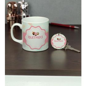 Hediyelen Işletmeci Kupa Bardak ve Anahtarlık Set