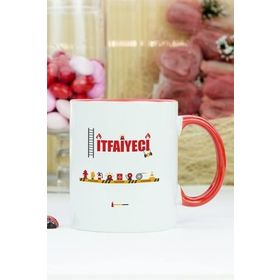 Hediyelen İtfaiyeci Kırmızı Kupa Bardak