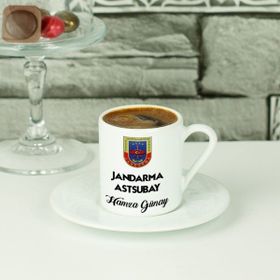 Hediyelen Jandarma Astsubay Kahve Fincanı