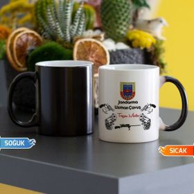 Hediyelen Jandarma Uzman Çavuş Sihirli Kupa Bardak
