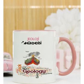 Hediyelen Jeoloji Mühendisi Pembe Kupa Bardak