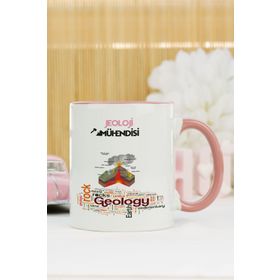 Hediyelen Jeoloji Mühendisi Pembe Kupa Bardak