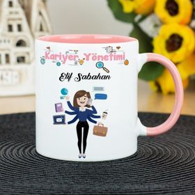 Hediyelen Kariyer Yönetimi Pembe Kupa Bardak