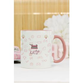 Hediyelen Katip Pembe Kupa Bardak