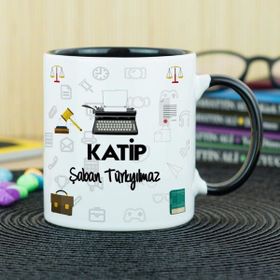 Hediyelen Katip Siyah Kupa Bardak