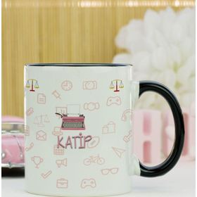 Hediyelen Katip Siyah Kupa Bardak