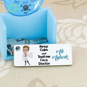 Hediyelen Keep Kalm Doctor Duvar Saati
