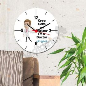 Hediyelen Keep Kalm Doctor Duvar Saati