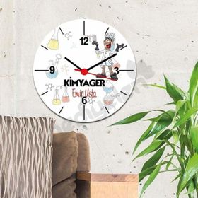 Hediyelen Kimyager Erkek Figür Duvar Saati