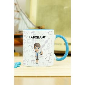 Hediyelen Laborant Mavi Kupa Bardak
